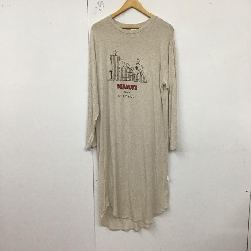 ジェラートピケ gelato pique ワンピース ロングスカート ピーナッツ スヌーピー 無地 X プリント マルチカラー / マルチカラー /  レディース USED 古着 中古 10128868