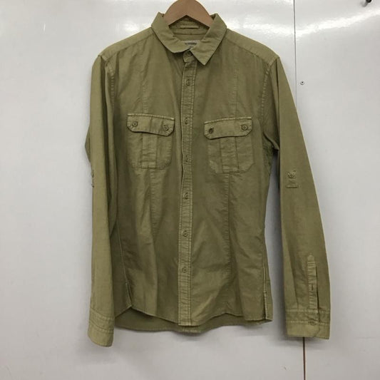 ナノユニバース nano・universe シャツ、ブラウス 長袖 長袖シャツ 無地シャツ カラーシャツ XL 無地 ベージュ / ベージュ /  メンズ USED 古着 中古 10142619