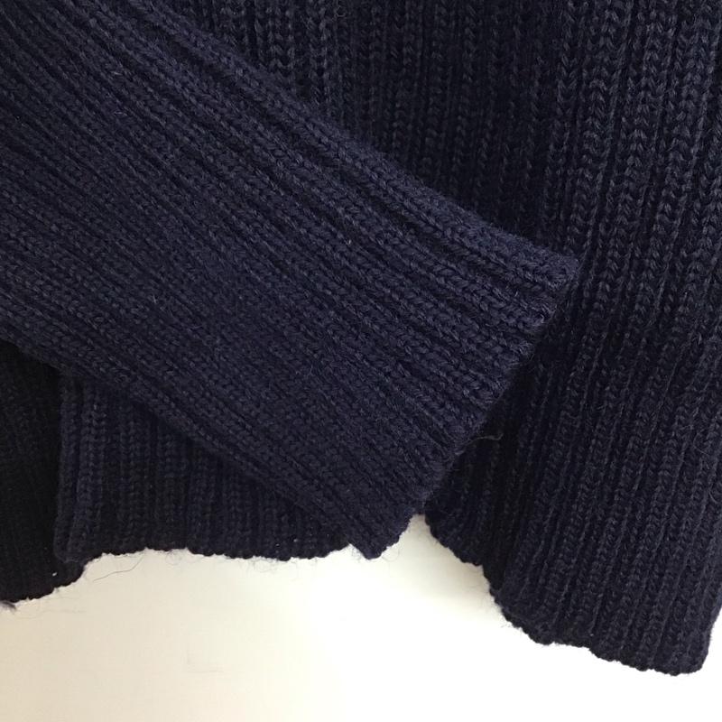 古着 USED ニット、セーター 長袖 長袖ニットカットソー Vネック セーター 48 無地 紺 / ネイビー /  メンズ USED 古着 中古 10142970