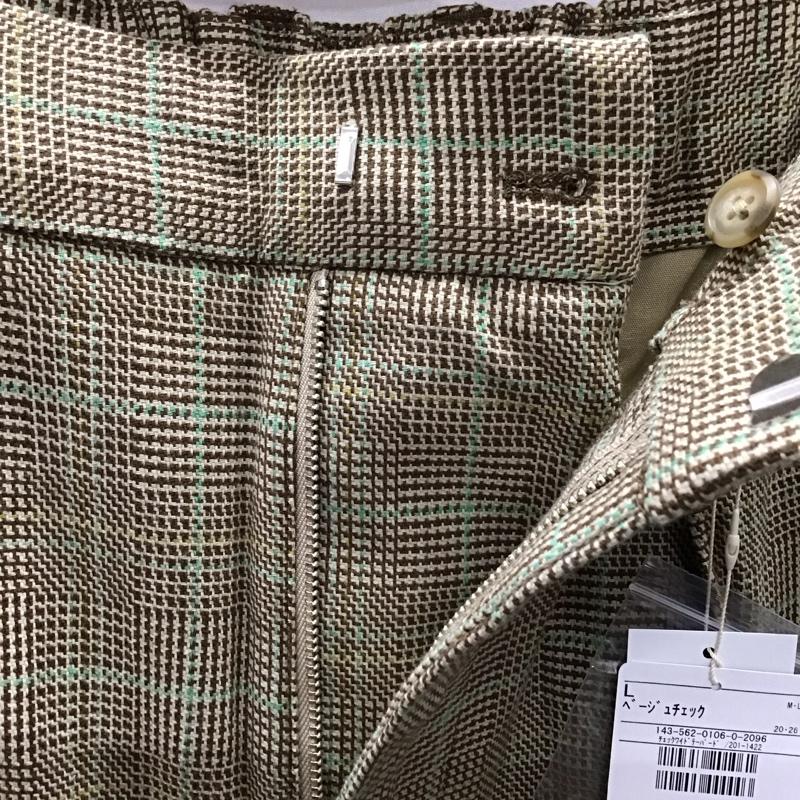 フリークスストア FREAK S STORE パンツ スラックス スラックスパンツ ワイドパンツ チェックカジュアルパンツ センタータックパンツ L チェック マルチカラー / マルチカラー /  メンズ USED 古着 中古 10113890