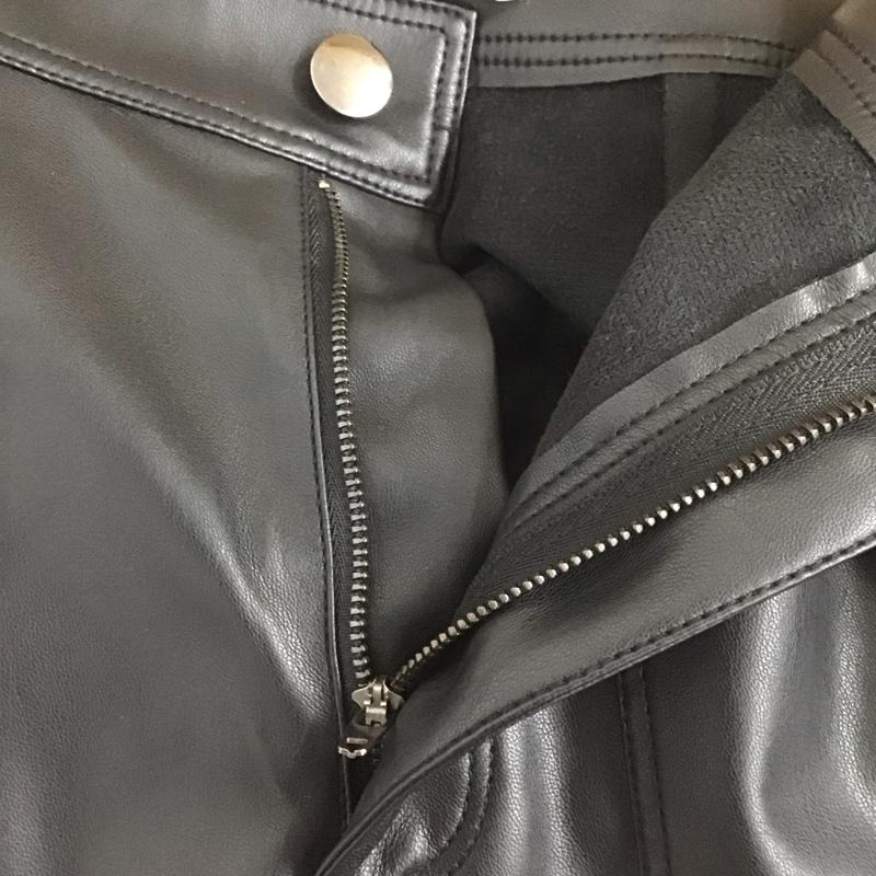 ザラ ZARA ボトムス ボトムス フェイクレザーパンツ 38 無地 黒 / ブラック /  レディース USED 古着 中古 10129271