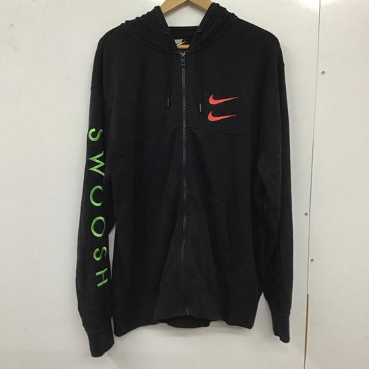 ナイキ NIKE パーカー 長袖 dj0463-010 ジップパーカー スポーツウェア XXL ロゴ、文字 黒 / ブラック /  メンズ USED 古着 中古 10129303