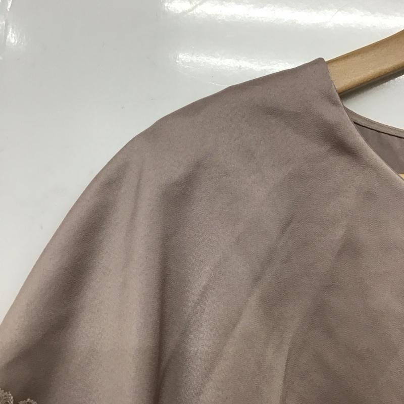 ワンアフター アナザー ナイスクラップ one after another NICE CLAUP シャツ、ブラウス 長袖 310170 キャンディースリーブ ビッグカラー レース FREE 無地 桃 / ピンク /  レディース USED 古着 中古 10146395