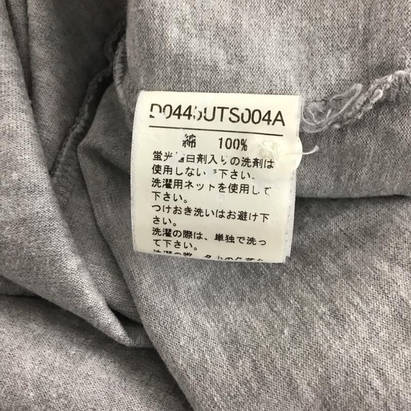 パパス PAPAS カットソー 半袖 半袖カットソー ヘンリーネックカットソー プリントTシャツ LL ロゴ、文字 灰 / グレー /  メンズ USED 古着 中古 10132384