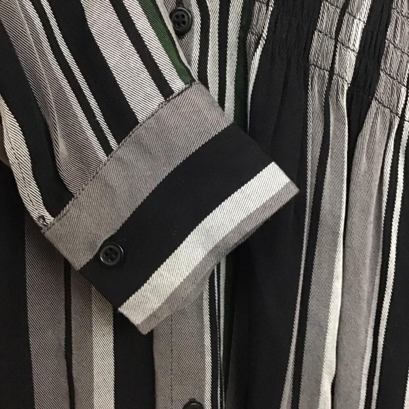 アズールバイマウジー AZUL BY MOUSSY ワンピース ロングスカート 250dsm33-438i STRIPEBLOUSINGSHIRTONEPIECE ロングワンピース S ストライプ 白 / ホワイト / X 黒 / ブラック / X 灰 / グレー /  レディース USED 古着 中古 10141290