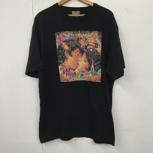 エロスティカ EROSTiKA Tシャツ 半袖 半袖カットソー プリントTシャツ クルーネックカットソー 手塚治虫 アポロの歌 XL プリント 黒 / ブラック /  メンズ USED 古着 中古 10134622