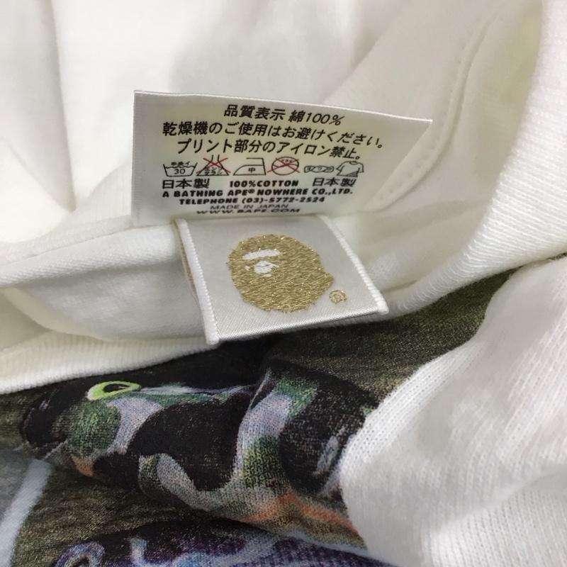 ベイプ BAPE Tシャツ 半袖 半袖カットソー プリントTシャツ クルーネックカットソー L プリント マルチカラー / マルチカラー /  メンズ USED 古着 中古 10111947