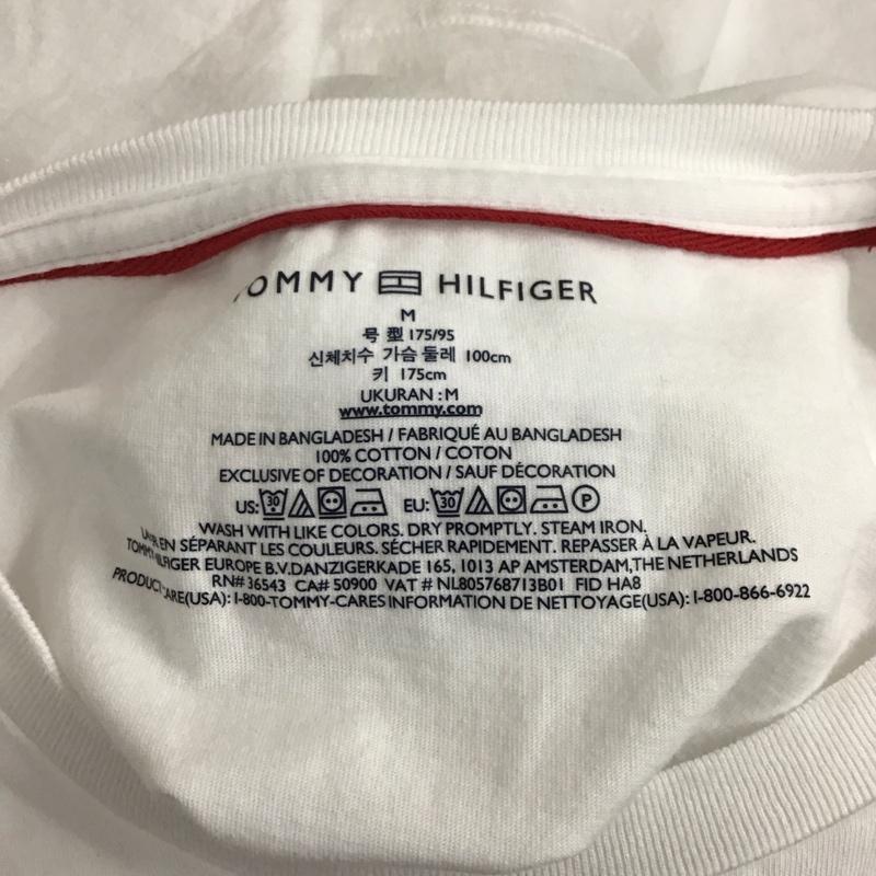 トミーヒルフィガー TOMMY HILFIGER Tシャツ 半袖 半袖カットソー プリントTシャツ クルーネックカットソー M ロゴ、文字 白 / ホワイト /  メンズ USED 古着 中古 10127635