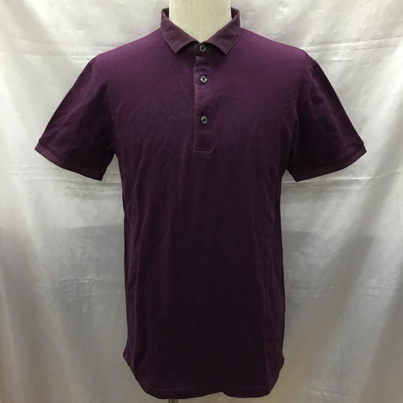 ジュンハシモト junhashimoto ポロシャツ 半袖 nuc41tt0103fc JUNHASHIMOTO×nanouniverse 半袖ポロシャツ 半袖カットソー XL 無地 紫 / パープル /  メンズ USED 古着 中古 10114578