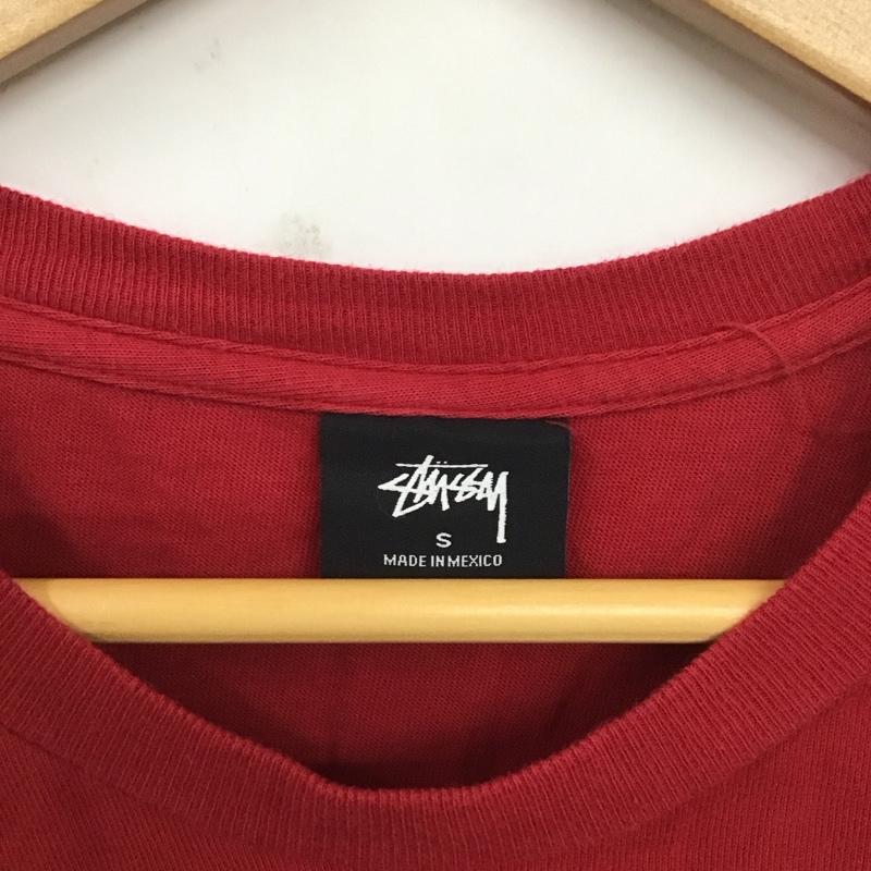 ステューシー STUSSY Tシャツ 半袖 S ロゴ、文字 X プリント 赤 / レッド /  メンズ USED 古着 中古 10128551