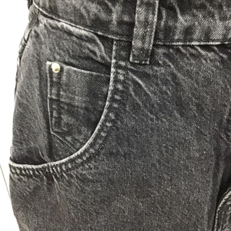 ザラ ZARA スカート ロングスカート 6164 187 800 デニム スリット カットオフ XS 無地 黒 / ブラック /  レディース USED 古着 中古 10120593