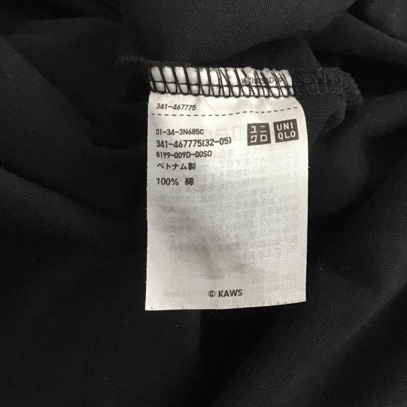 ユニクロ UNIQLO Tシャツ 半袖 341-467775 KAWSTシャツ 半袖カットソー プリントTシャツ L プリント 黒 / ブラック /  メンズ USED 古着 中古 10125047