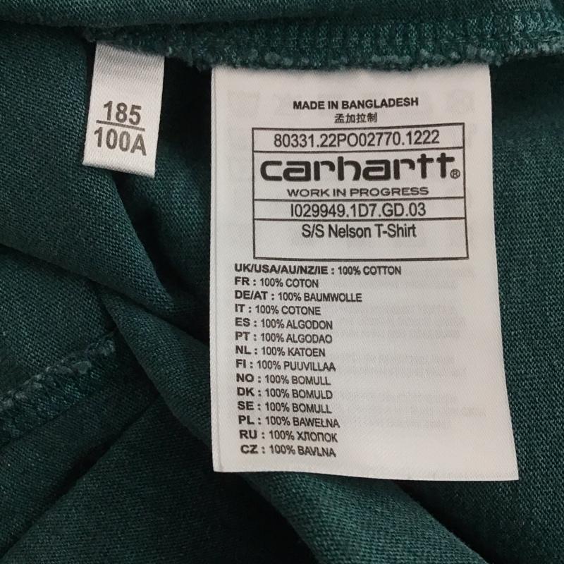 カーハート Carhartt Tシャツ 半袖 半袖カットソー プリントTシャツ クルーネックカットソー XL ロゴ、文字 緑 / グリーン /  メンズ USED 古着 中古 10143243