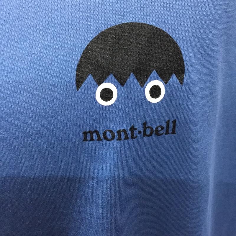 モンベル mont-bell Tシャツ 半袖 114144 川の学校 XL プリント 青 / ブルー /  メンズ USED 古着 中古 10117183