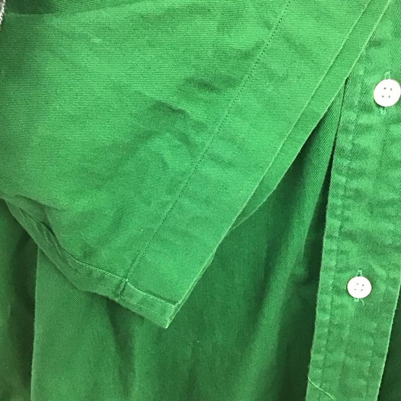 ラルフローレン RALPHLAUREN シャツ、ブラウス 半袖 半袖シャツ カラーシャツ 半袖カットソー 無地シャツ L ロゴ、文字 緑 / グリーン /  メンズ USED 古着 中古 10109570