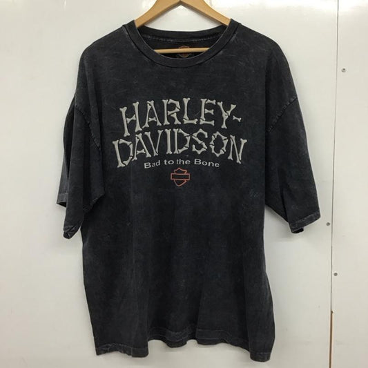 ハーレーダビッドソン Harley-Davidson Tシャツ 半袖 半袖カットソー プリントTシャツ クルーネックカットソー 2008年 usa製 XL プリント 黒 / ブラック /  メンズ USED 古着 中古 10134004