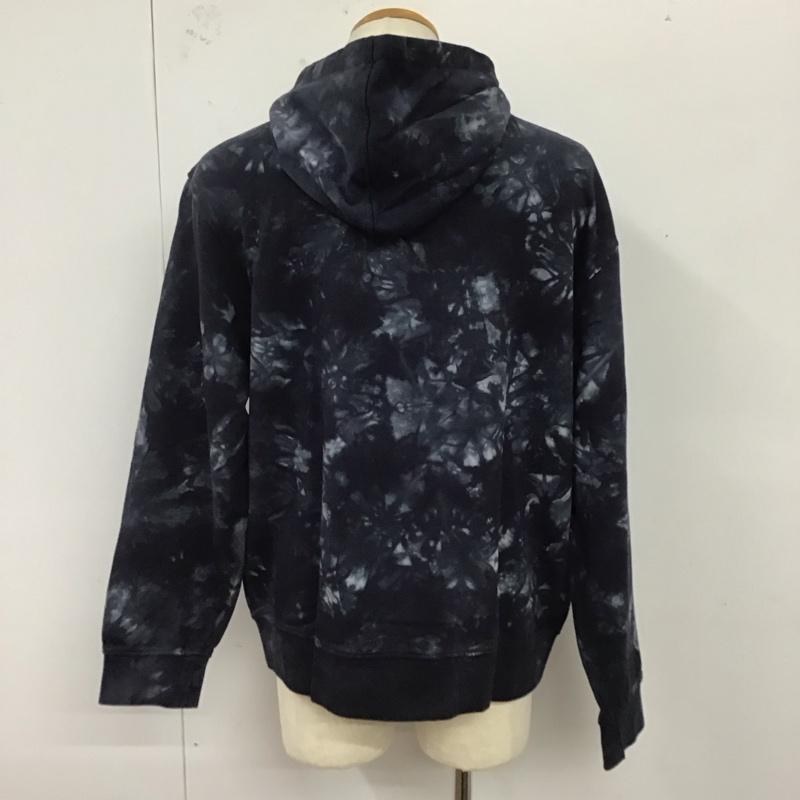 アルマーニエクスチェンジ A/X ARMANIEXCHANGE パーカー 長袖 6KZMLA ZJ8GZ プルオーバー フーディー タイダイ L ロゴ、文字 紺 / ネイビー /  メンズ USED 古着 中古 10121293