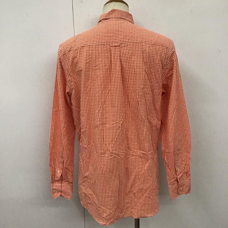 チャップス CHAPS シャツ、ブラウス 長袖 長袖シャツ カラーシャツ ポケットシャツ 長袖カットソー チェックシャツ M チェック 橙 / オレンジ /  メンズ USED 古着 中古 10118279