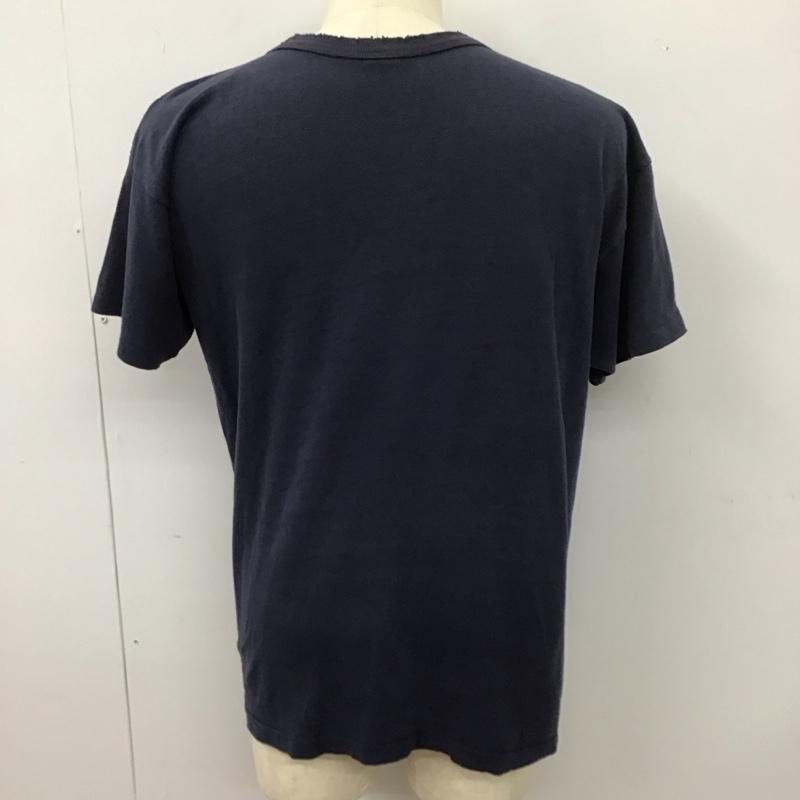 チャンピオン Champion Tシャツ 半袖 クルーネック 80年代 L ワンポイント 紺 / ネイビー /  メンズ USED 古着 中古 10112659