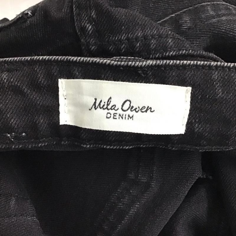 ミラオーウェン Mila Owen パンツ デニム、ジーンズ 09WFP222001 センタープレスサイドベンツフレアデニム 0 無地 黒 / ブラック /  レディース USED 古着 中古 10121597