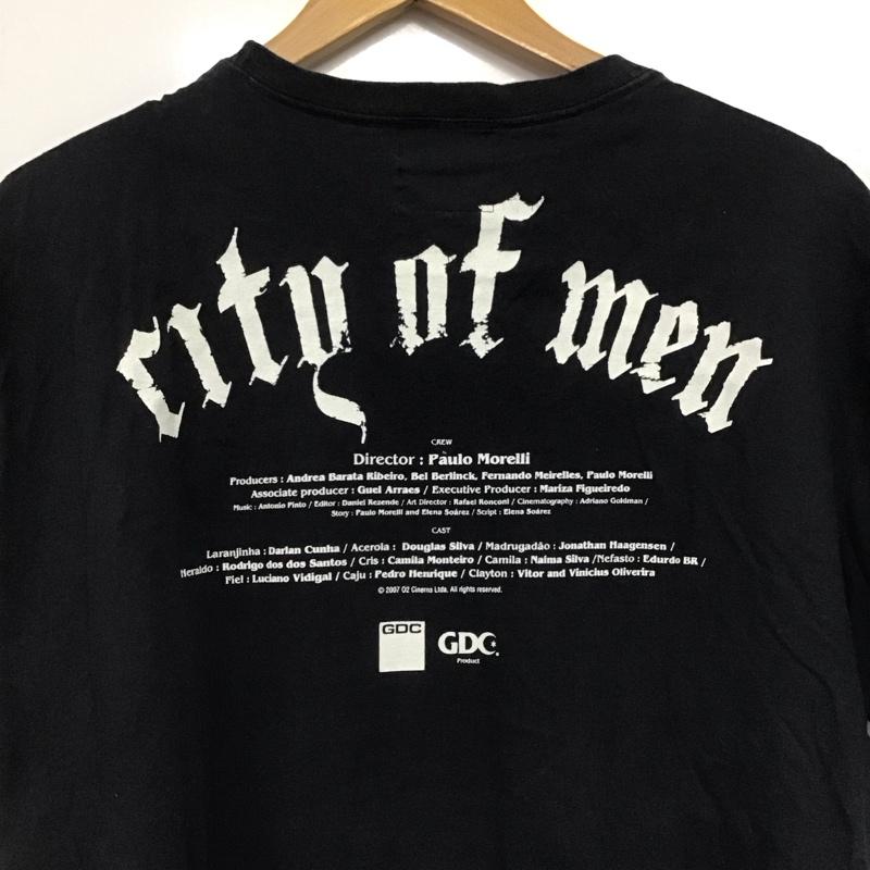 ジーディーシー GDC Tシャツ 半袖 半袖カットソー プリントTシャツ クルーネックカットソー M プリント 黒 / ブラック /  メンズ USED 古着 中古 10145291