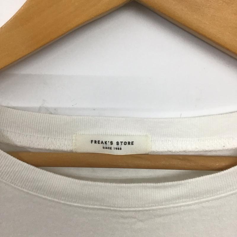 フリークスストア FREAK S STORE Tシャツ 半袖 半袖カットソー プリントTシャツ クルーネックカットソー FREE ロゴ、文字 白 / ホワイト /  レディース USED 古着 中古 10136766