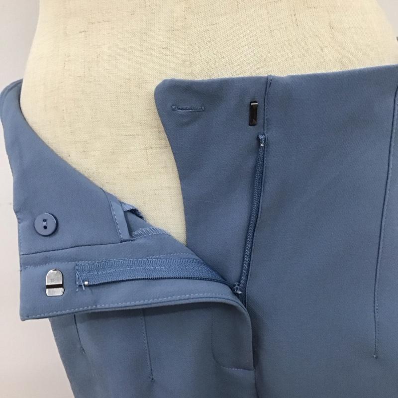 ザラ ZARA パンツ スラックス スラックスパンツ ワイドパンツ カジュアルパンツ センタータックパンツ M 無地 青 / ブルー /  レディース USED 古着 中古 10117834