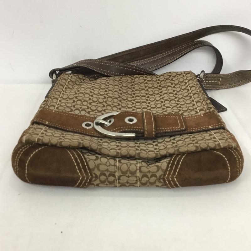 コーチ COACH ショルダーバッグ ショルダーバッグ ミニシグネチャー C05Q 3644 総柄 茶 / ブラウン /  レディース USED 古着 中古 10137939