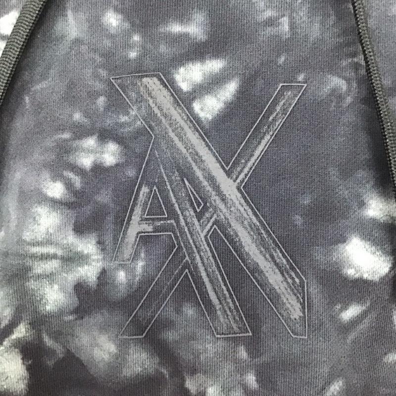 アルマーニエクスチェンジ A/X ARMANIEXCHANGE パーカー 長袖 6KZMLA ZJ8GZ プルオーバー フーディー タイダイ L ロゴ、文字 紺 / ネイビー /  メンズ USED 古着 中古 10121293