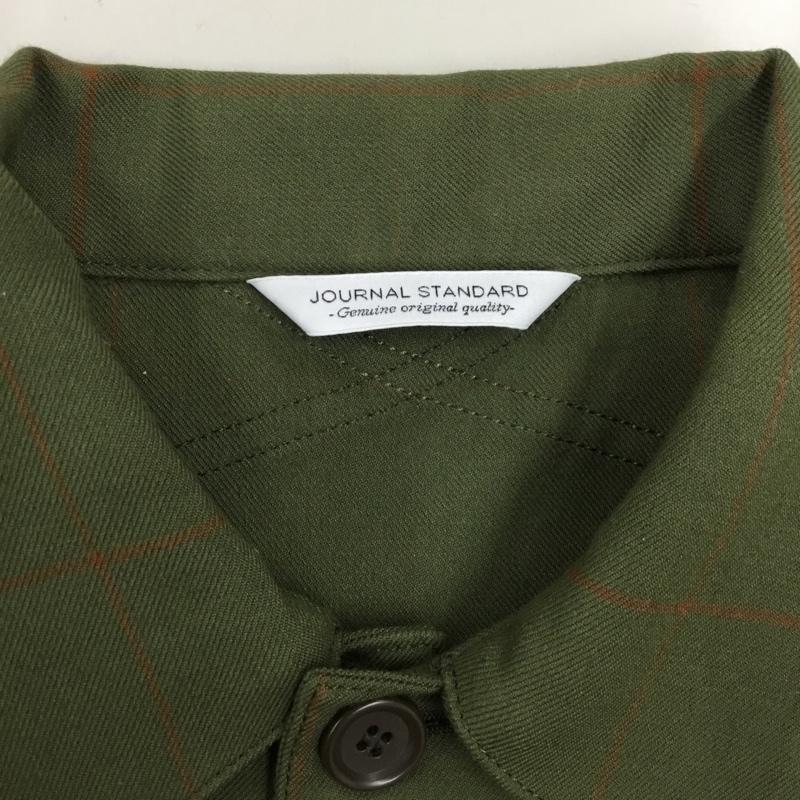 ジャーナルスタンダード JOURNAL STANDARD シャツ、ブラウス 長袖 長袖シャツ カラーシャツ ポケットシャツ 長袖カットソー チェックシャツ L チェック 緑 / グリーン /  メンズ USED 古着 中古 10115208