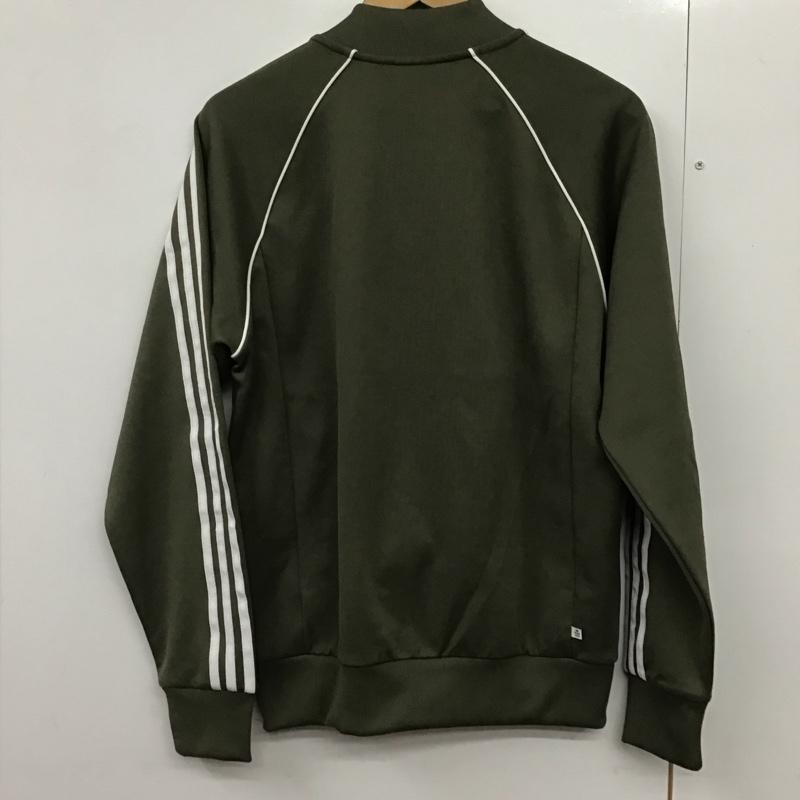 アディダス adidas ジャケット、上着 ジャンパー、ブルゾン ジップアップジャケット ジャージ スポーツウェア 古着 XL ロゴ、文字 カーキ / カーキ /  メンズ USED 古着 中古 10142334