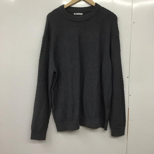 ザラ ZARA ニット、セーター 長袖 長袖ニットカットソー クルーネック セーター XL 総柄 マルチカラー / マルチカラー /  メンズ USED 古着 中古 10145403