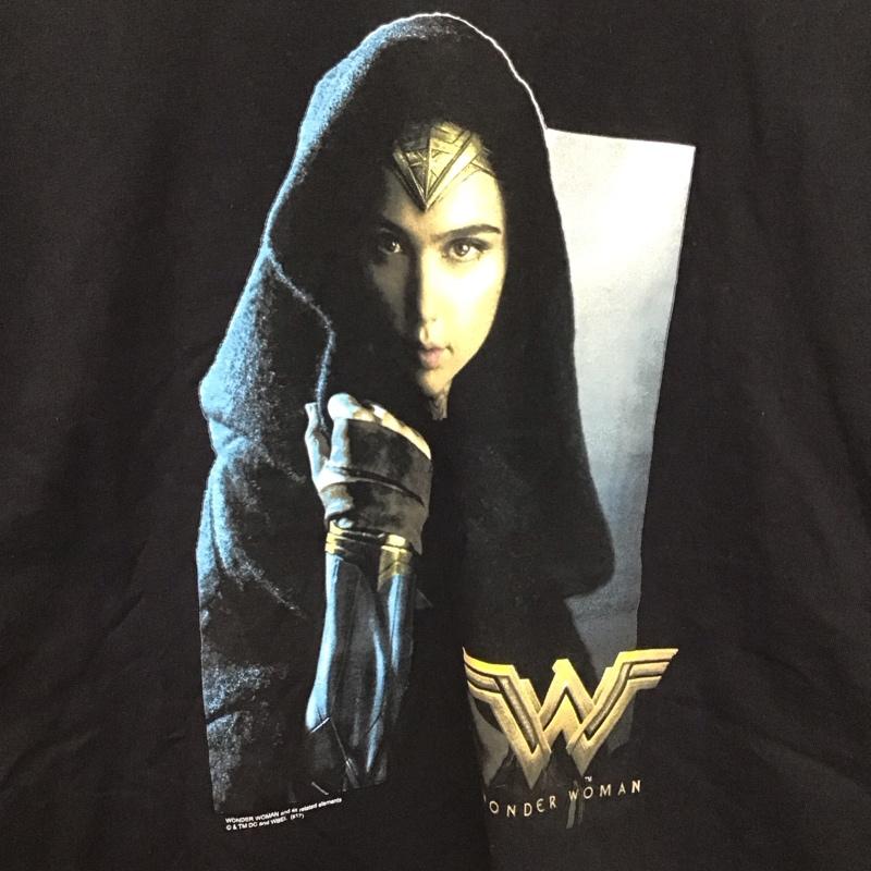 ヘインズ HANES Tシャツ 半袖 WONDER WOMAN 映画Tシャツ XL プリント 黒 / ブラック /  メンズ USED 古着 中古 10123364