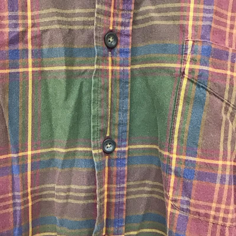 古着 USED シャツ、ブラウス 長袖 長袖シャツ チェックシャツ カラーシャツ ボタンダウンシャツ L チェック マルチカラー / マルチカラー /  メンズ USED 古着 中古 10134892