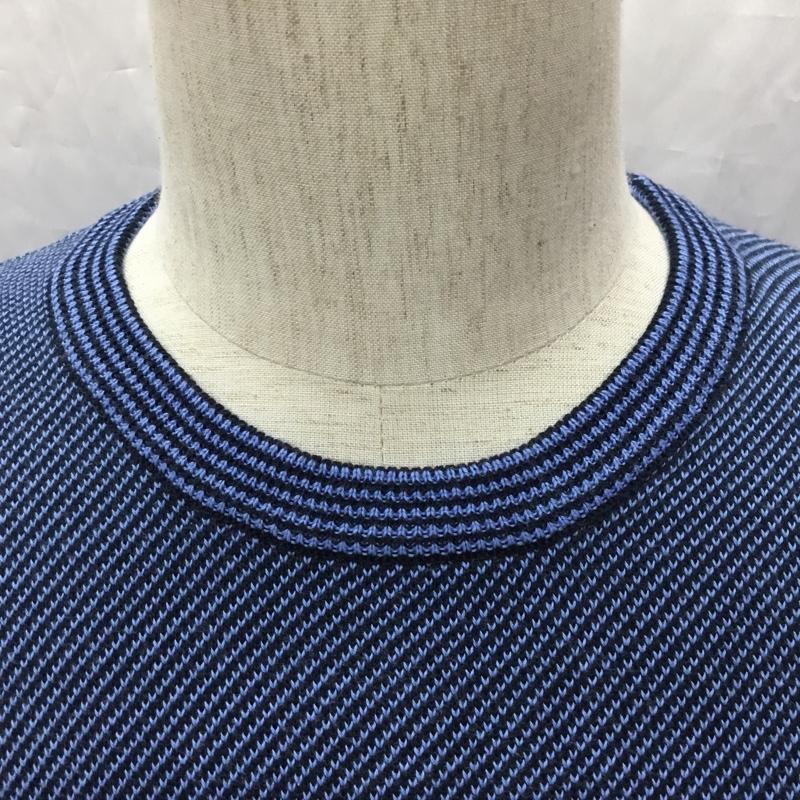 ブルックスブラザーズ BROOKS BROTHERS ニット、セーター 長袖 クルーネック コットン 綿 M  黒 / ブラック / X 青 / ブルー /  メンズ USED 古着 中古 10112879