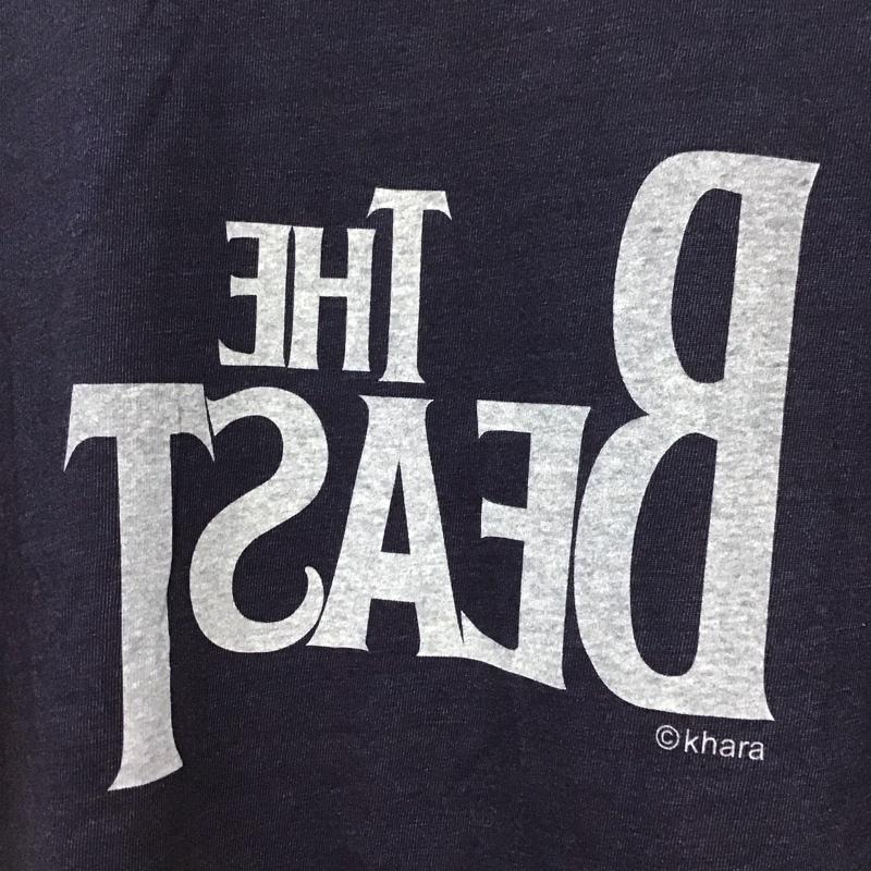 ラヂオ エウ゛ァ RADIO EVA Tシャツ 半袖 L プリント X ロゴ、文字 紺 / ネイビー /  メンズ USED 古着 中古 10129934