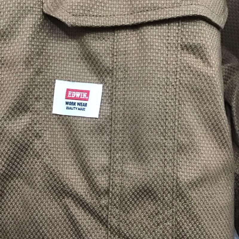 エドウィン EDWIN ワンピース・ドレス・オールインワン ワンピース・ドレス・オールインワン 31-81014 長袖つなぎ 長袖オールインワン オーバーオール L ロゴ、文字 ベージュ / ベージュ /  メンズ USED 古着 中古 10109103