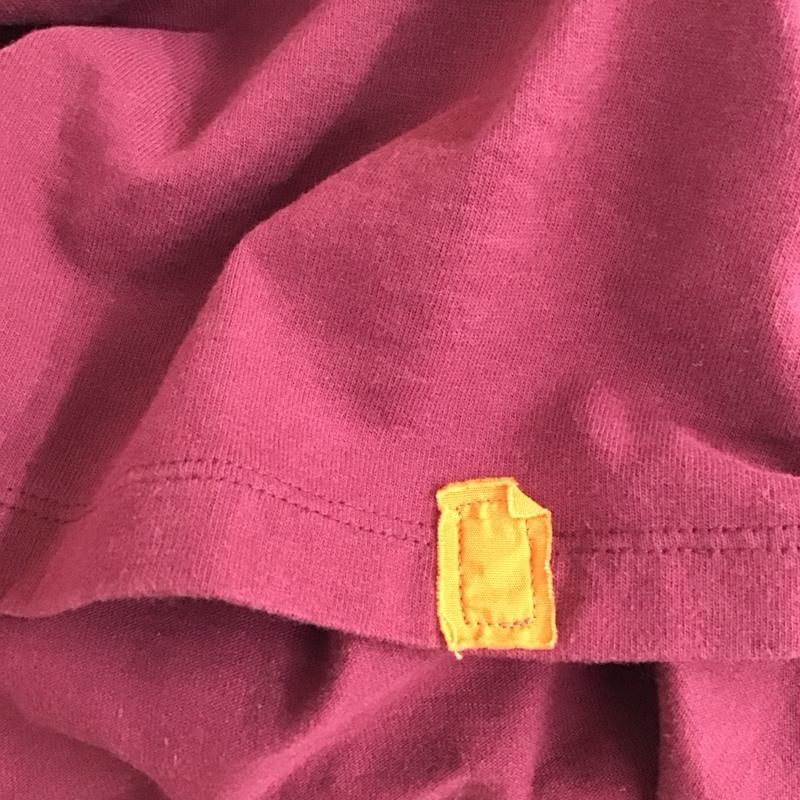 トニータイズサン TONY TAIZSUN Tシャツ 半袖 半袖カットソー プリントTシャツ クルーネックカットソー L ロゴ、文字 えんじ / ワインレッド /  メンズ USED 古着 中古 10118080