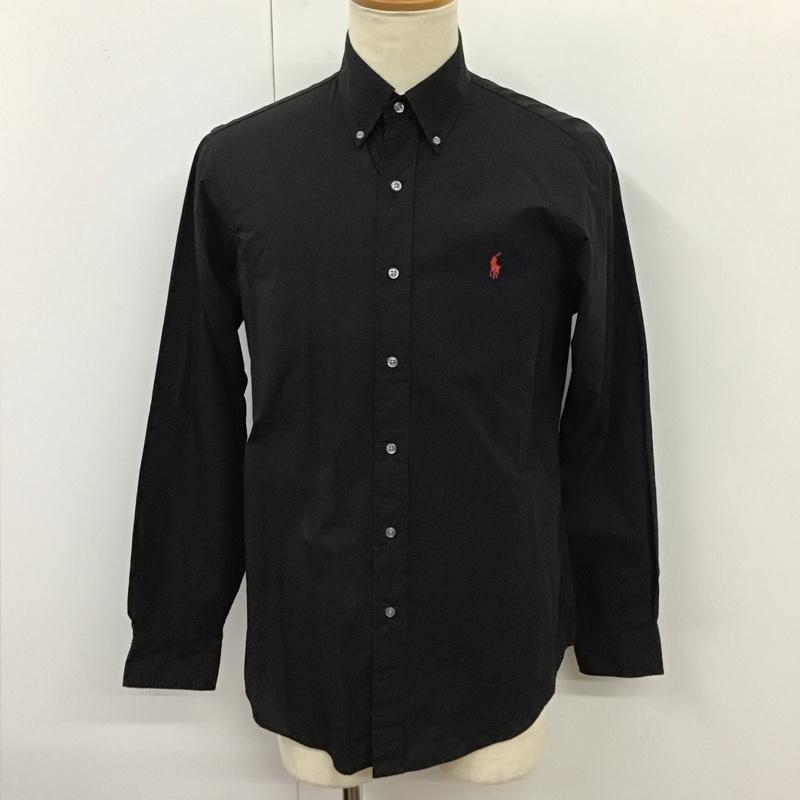 ラルフローレン RALPHLAUREN シャツ、ブラウス 長袖 ボタンダウン S ワンポイント 黒 / ブラック /  メンズ USED 古着 中古 10119821