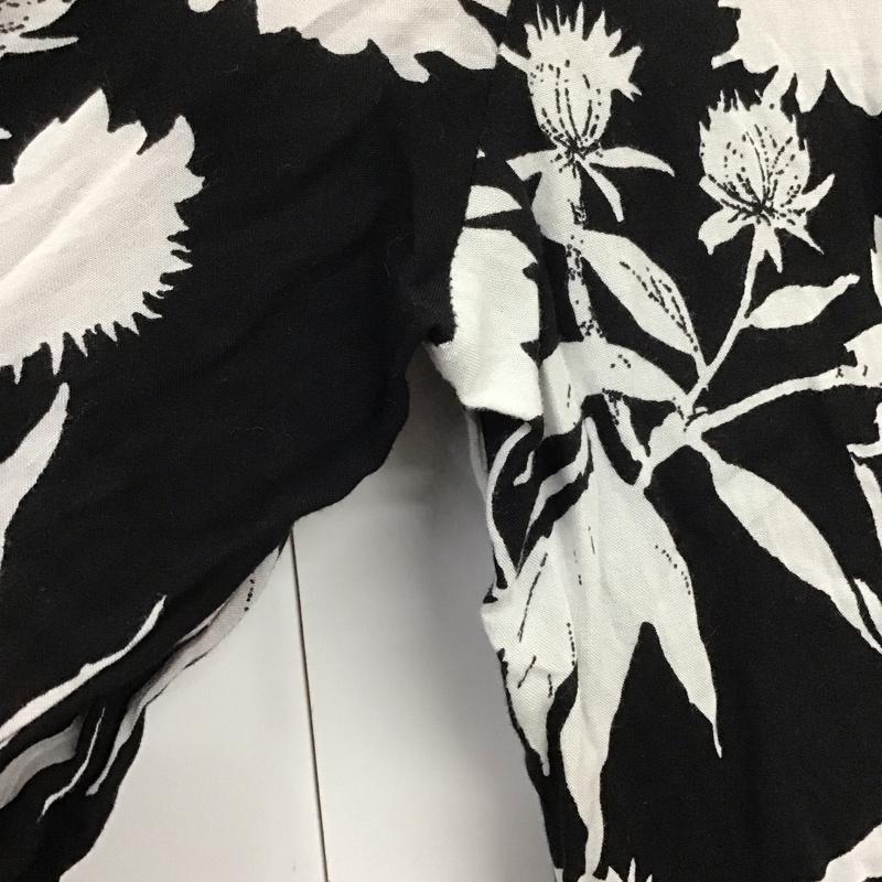 ザラ ZARA ワンピース ロングスカート L 総柄 黒 / ブラック /  レディース USED 古着 中古 10128881