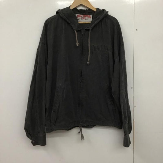 古着 USED パーカー 長袖 ジップアップパーカー 長袖パーカー カジュアルジャケット XXL ロゴ、文字 ダークグレー / ダークグレー /  メンズ USED 古着 中古 10148133