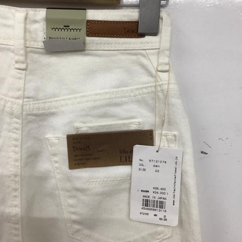 ヤヌーク YANUK パンツ デニム、ジーンズ タグ付 無地 白 / ホワイト /  レディース USED 古着 中古 10150463