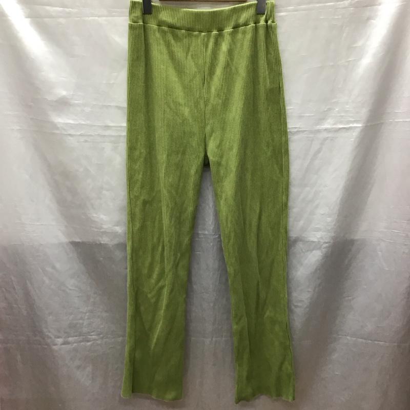 ローリーズファーム LOWRYS FARM ボトムス ボトムス LF520052AD リブパンツ FREE 無地 薄緑 / ライトグリーン /  レディース USED 古着 中古 10123423