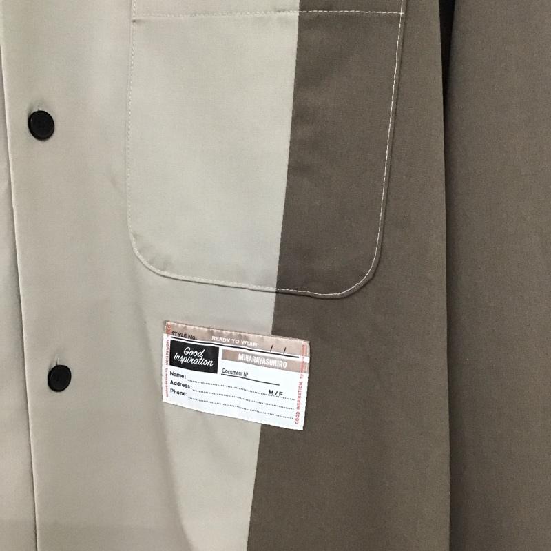 ジーユー GU シャツ、ブラウス 長袖 長袖シャツ 無地シャツ カラーシャツ バイカラー M 無地 茶 / ブラウン /  メンズ USED 古着 中古 10130569