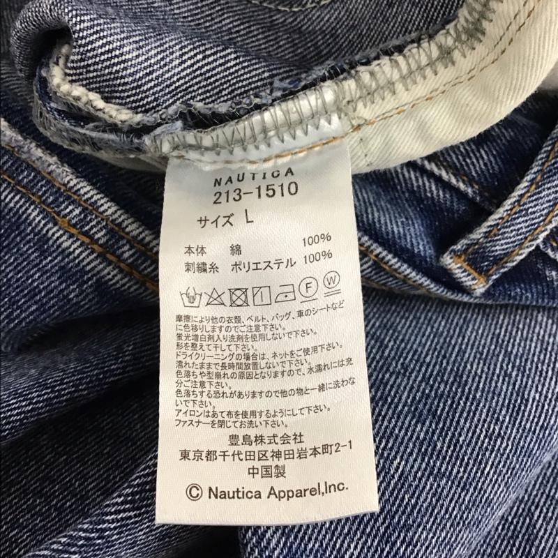 ノーティカ NAUTICA パンツ デニム、ジーンズ デニムパンツ ワイドパンツ カジュアルパンツ L 無地 インディゴ / インディゴ /  メンズ USED 古着 中古 10137516