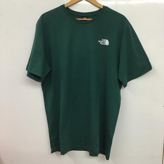 ザノースフェイス THE NORTH FACE Tシャツ 半袖 NF0A87NPA1B L ロゴ、文字 X プリント 緑 / グリーン / X 紺 / ネイビー /  メンズ USED 古着 中古 10132528