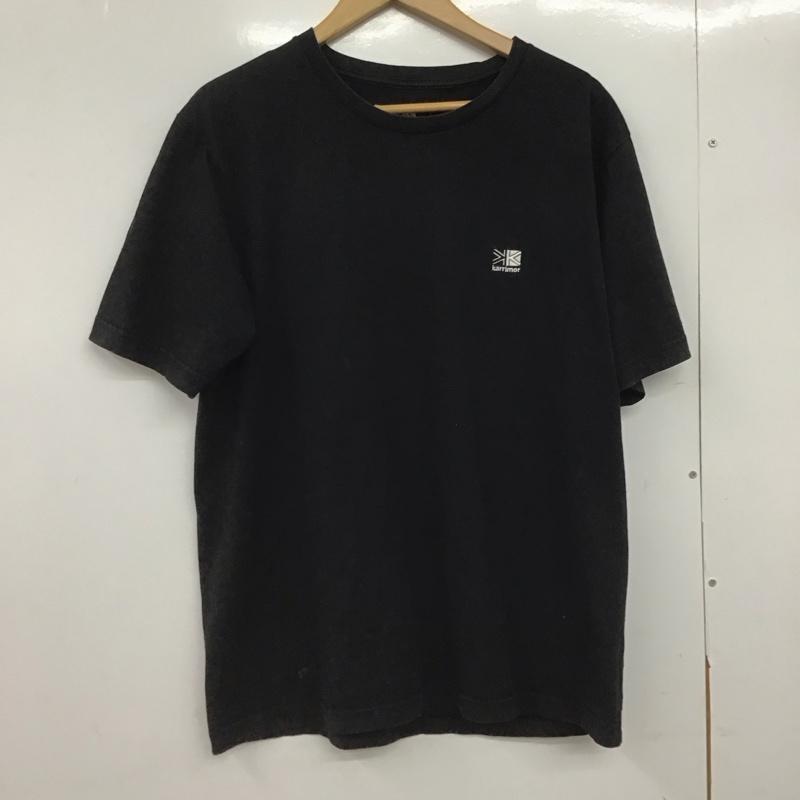 カリマー Karrimor Tシャツ 半袖 半袖カットソー プリントTシャツ クルーネックカットソー L ロゴ、文字 黒 / ブラック /  メンズ USED 古着 中古 10147615