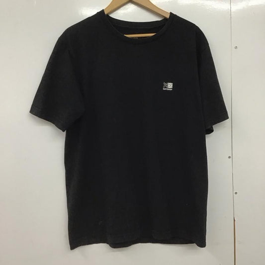 カリマー Karrimor Tシャツ 半袖 半袖カットソー プリントTシャツ クルーネックカットソー L ロゴ、文字 黒 / ブラック /  メンズ USED 古着 中古 10147615