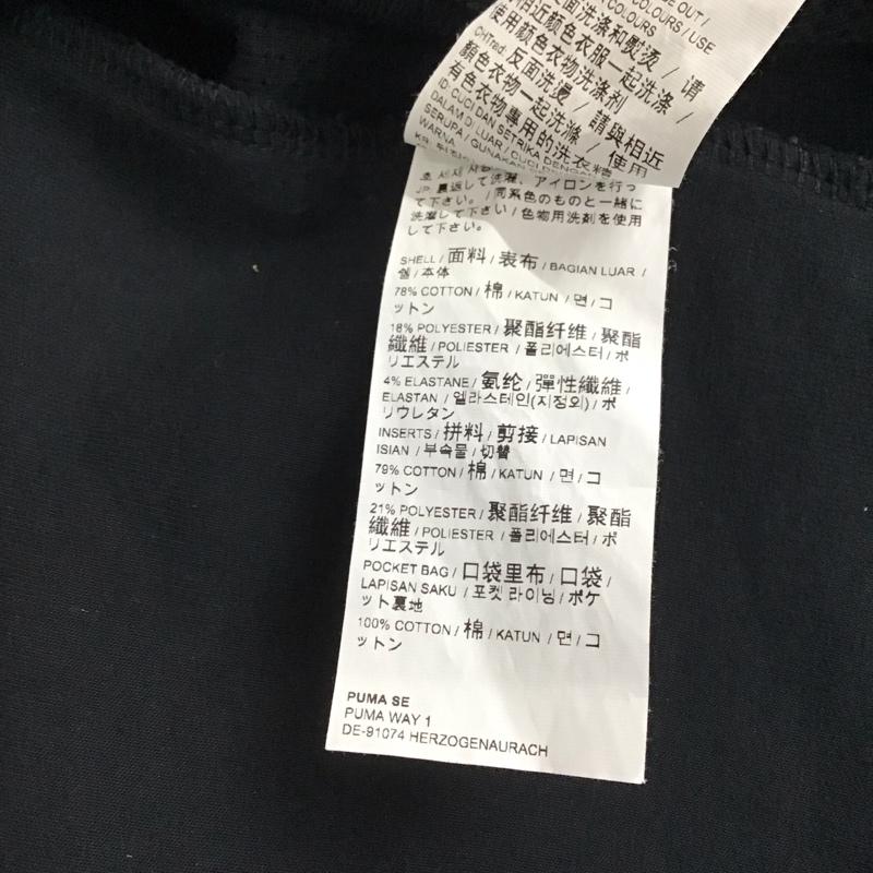 プーマ PUMA パーカー 長袖 ジップアップパーカー アウター ジャージ XXL ロゴ、文字 黒 / ブラック /  メンズ USED 古着 中古 10145020