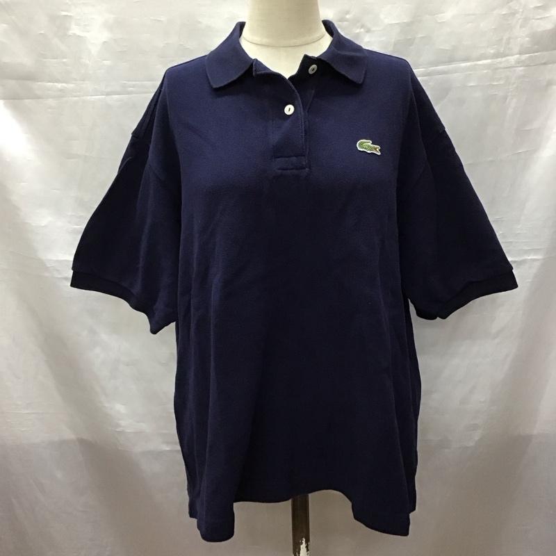 ラコステ LACOSTE ポロシャツ 半袖 38 無地 紺 / ネイビー /  レディース USED 古着 中古 10123410